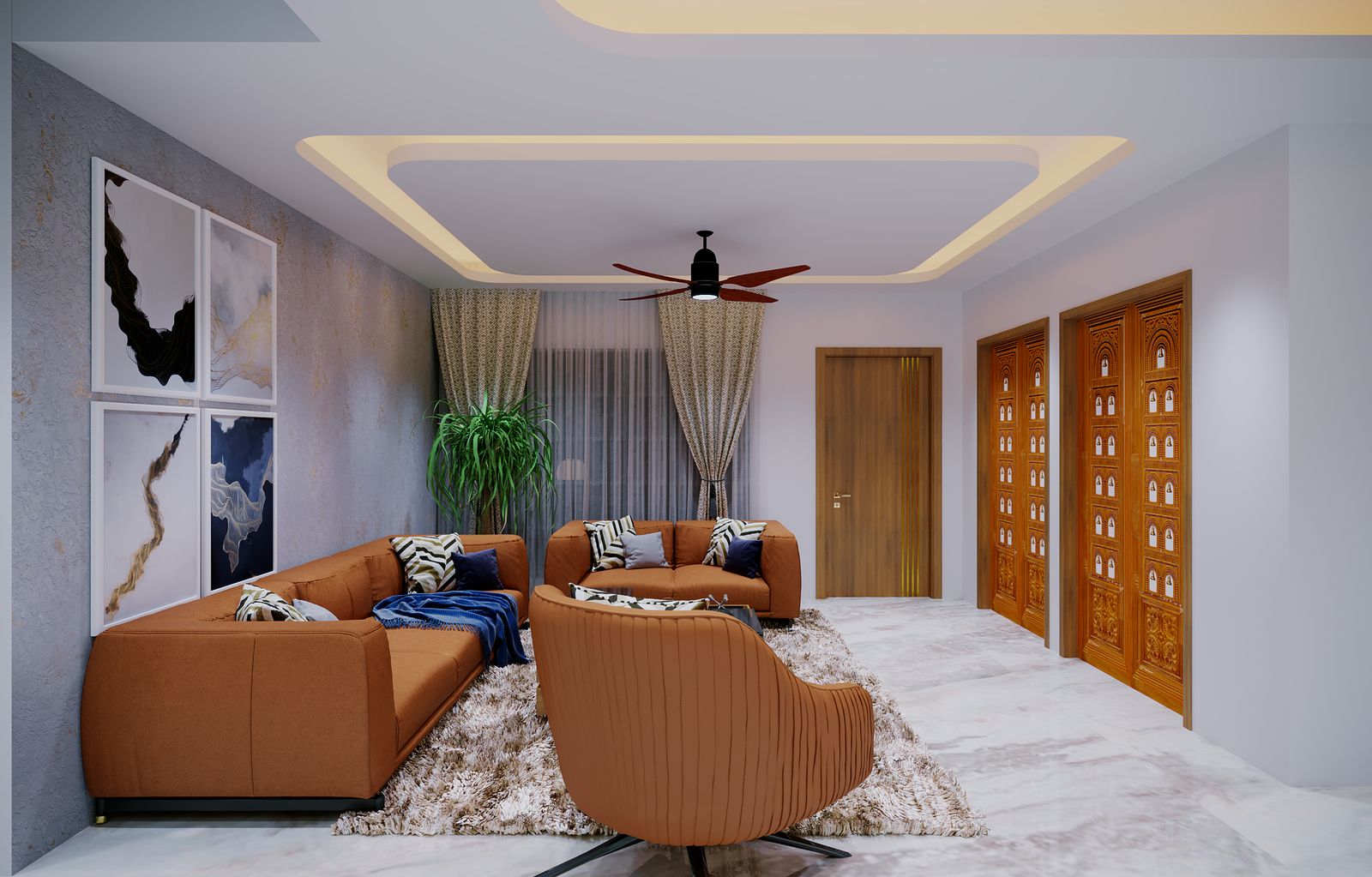 Modern Living Room Interior Design Concept